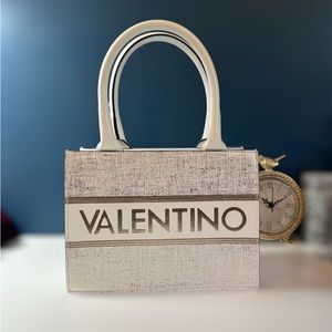 Valentino Marie Logo-Adorned Textured-Leather Satchel